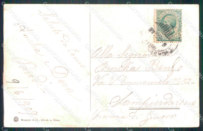 Como Lago di Cadenabbia Battelli Barca cartolina VK3956 – retro