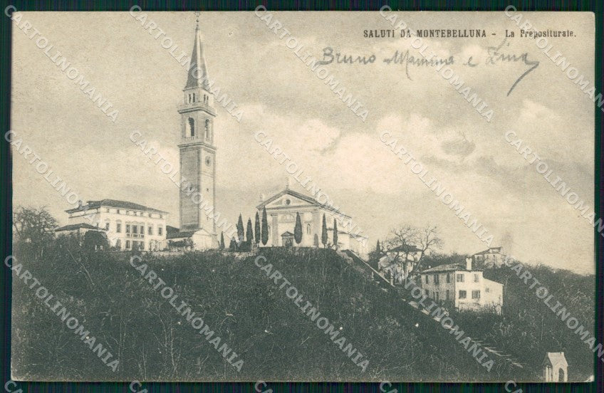 Treviso Montebelluna La Prepositurale cartolina VK3963 – fronte