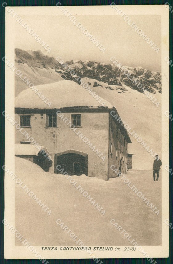Sondrio Valdidentro Terza Cantoniera Stelvio Nevicata cartolina VK3968 – fronte