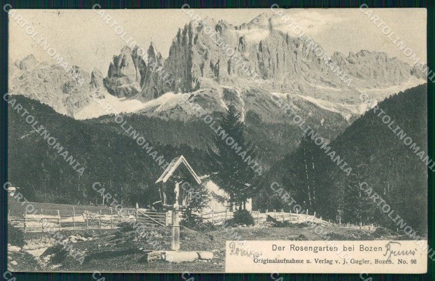 Bolzano città Rosengarten cartolina VK3971 – fronte