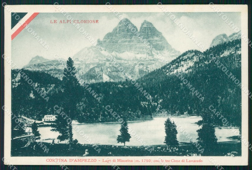 Belluno Cortina d'Ampezzo Lago di Misurina Tre Cime Lavaredo cartolina VK3978 – fronte