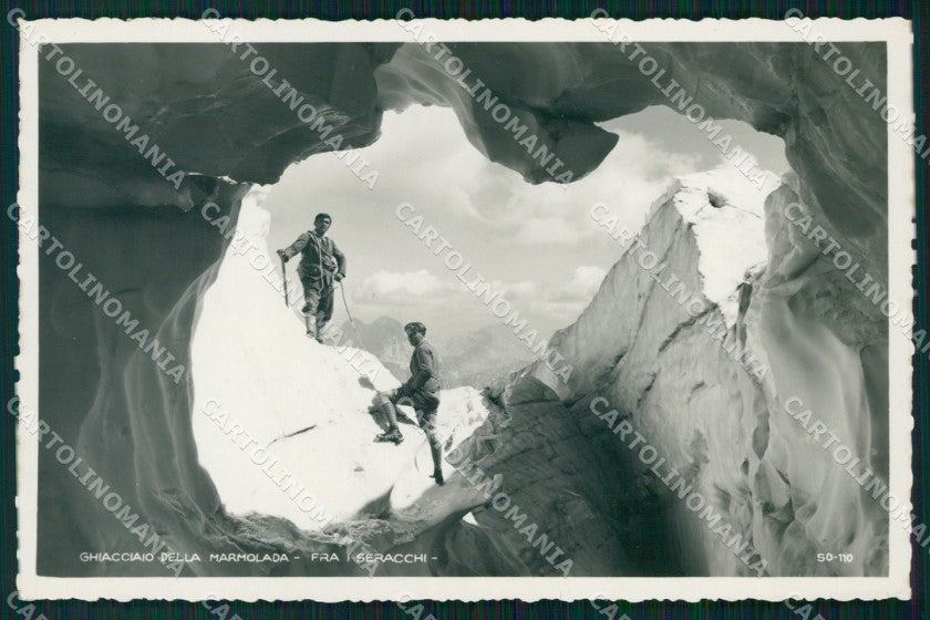 Trento Passo Pordoi Ghiacciaio Marmolada Saracchi Alpinsmo Foto cartolina VK4005 – fronte