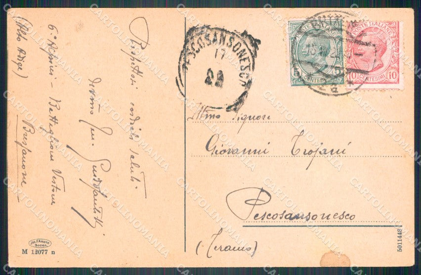 Bolzano Bressanone Gruppo delle Odle cartolina VK4016 – retro