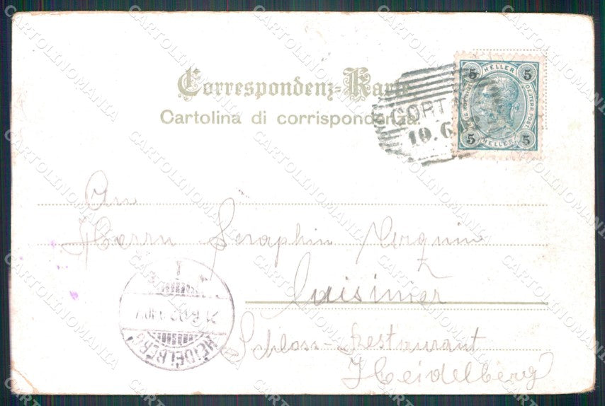 Belluno Cortina d'Ampezzo Pomagagnon e Coll'Rosà PIEGHINA cartolina VK4027 – retro