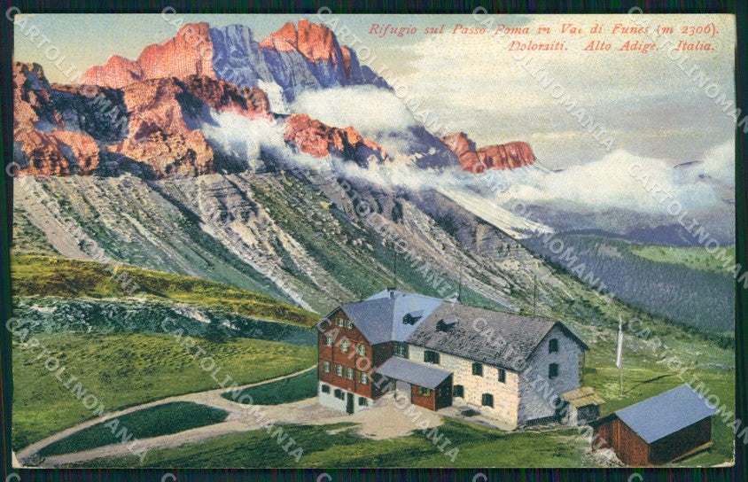 Bolzano Passo Poma Rifugio Genova Val di Funes cartolina VK4048 – fronte
