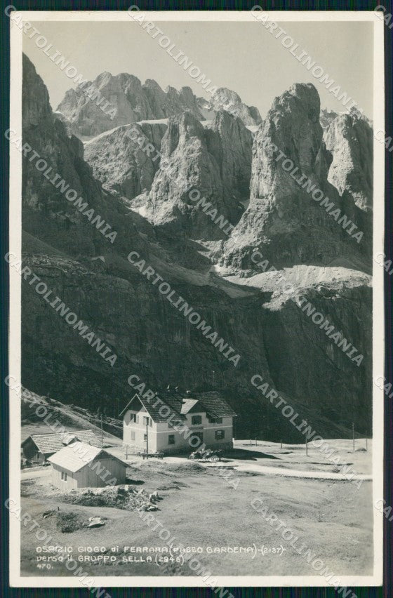 Bolzano Passo Gardena Ospizio Giogo Ferrara Gruppo Sella Foto cartolina VK4075 – fronte