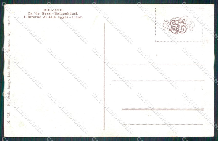 Bolzano città Cà de Bezzi PIEGA cartolina VK4096 – retro