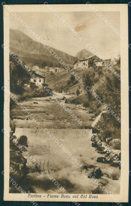 Belluno Cortina d'Ampezzo Fiume Boite Col Rosà cartolina VK4108 – fronte