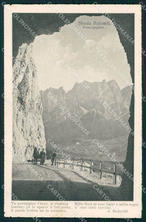 Belluno Strada delle Dolomiti Pomagagnon Bertacchi cartolina VK4115 – fronte