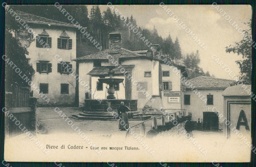 Belluno Pieve di Cadore Casa natale Tiziano cartolina VK4117 – fronte