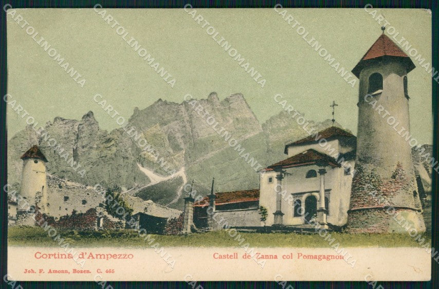 Belluno Cortina d'Ampezzo Castello di Zanna Pomagagnon cartolina VK4118 – fronte