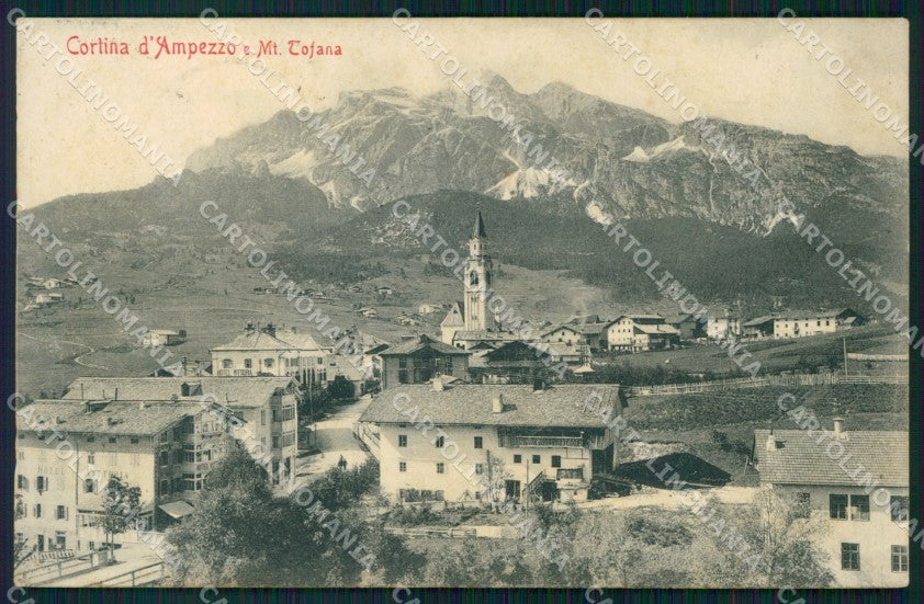 Belluno Cortina d'Ampezzo Monte Tofana cartolina VK4120 – fronte