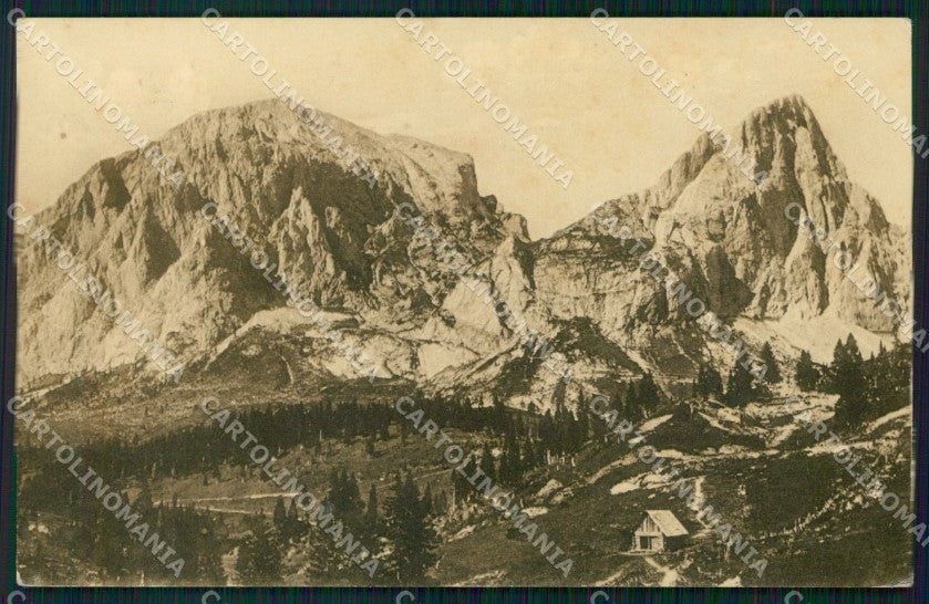 Belluno Monte Peralba PIEGATA cartolina VK4121 – fronte