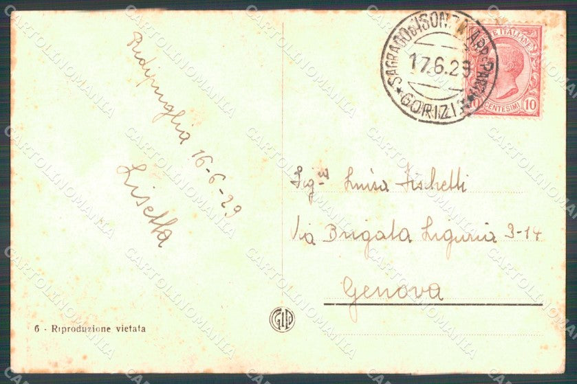 Gorizia Redipuglia Cimitero Militare cartolina VK4126 – retro