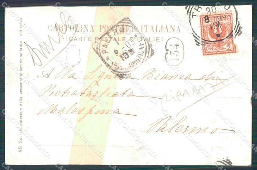 Treviso città Palazzo Conti Revedin Savoia RIPARATA cartolina VK4135 – retro