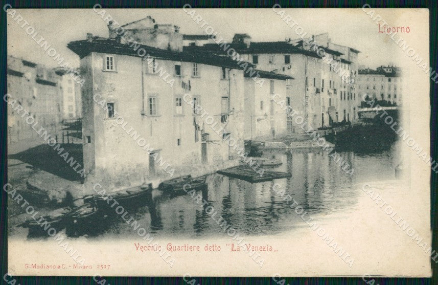 Livorno città Vecchio Quartiere La Venezia cartolina VK4143 – fronte