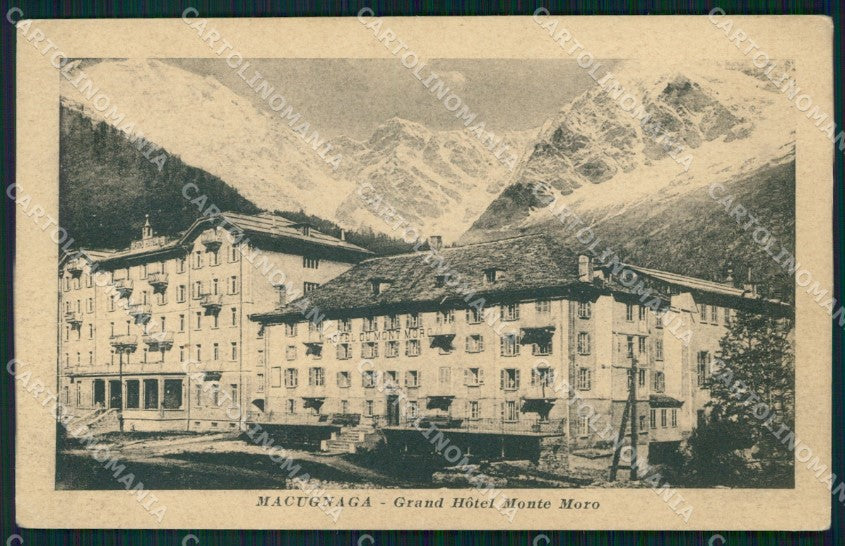 Verbania Macugnaga Grand Hotel Monte Moro cartolina VK4167 – fronte