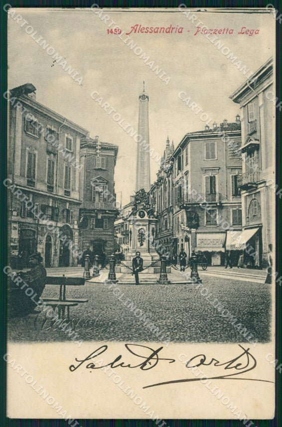 Alessandria città Piazzetta Lega cartolina VK4181 – fronte