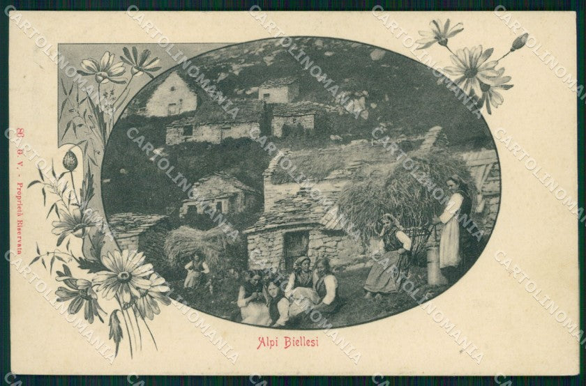 Biella Sordevolo Alpi Biellesi Costumi SCOLLATA cartolina VK4182 – fronte