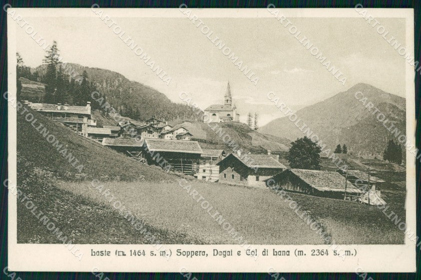 Belluno Laste Soppera Dagai e Col di Lana cartolina VK4183 – fronte