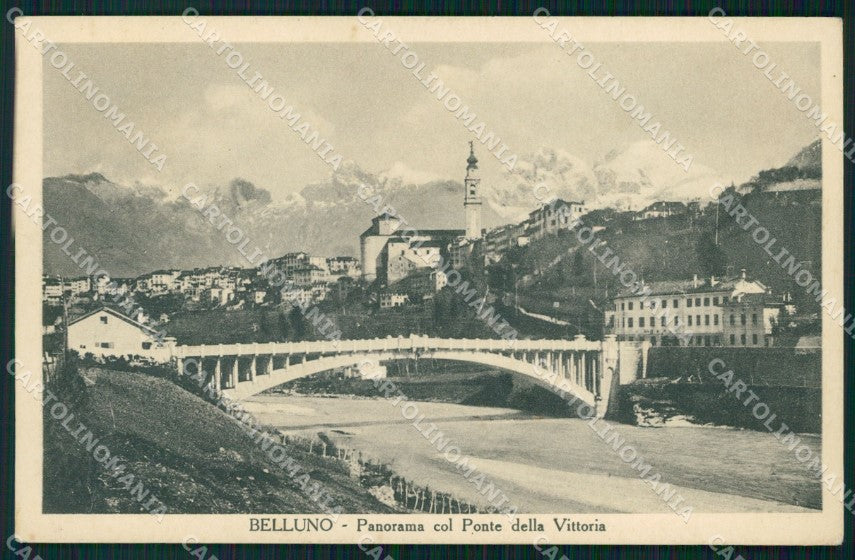 Belluno città Ponte della Vittoria cartolina VK4186 – fronte