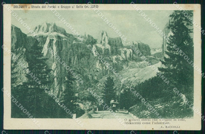 Trento Canazei Strada del Pordoi Gruppo Sella cartolina VK4197 – fronte