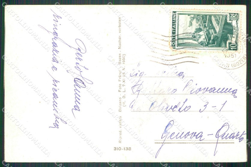 Bolzano Merano Teatro Civico cartolina VK4204 – retro