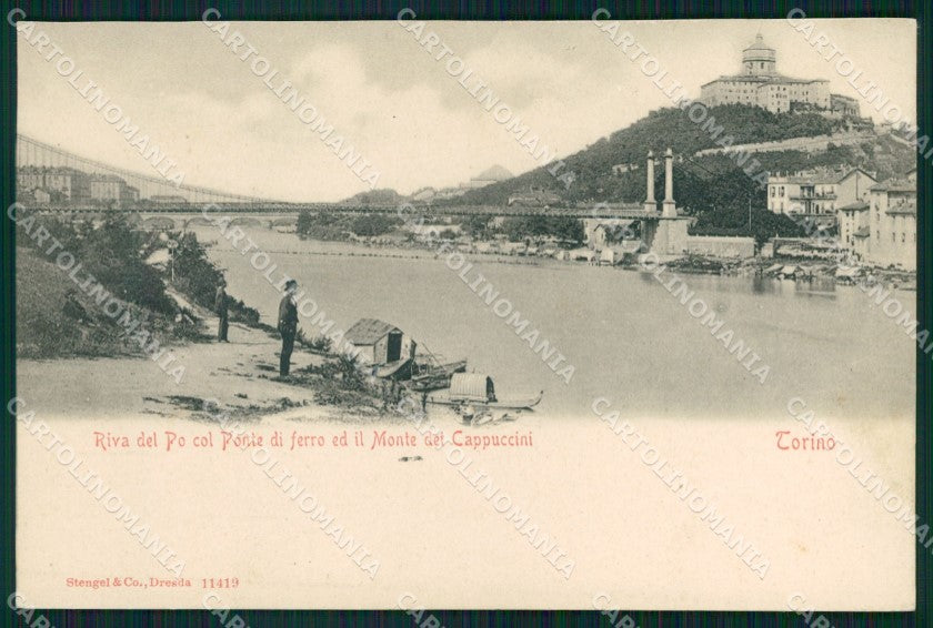 Torino città Riva del Po Monte dei Cappuccini cartolina VK4211 – fronte