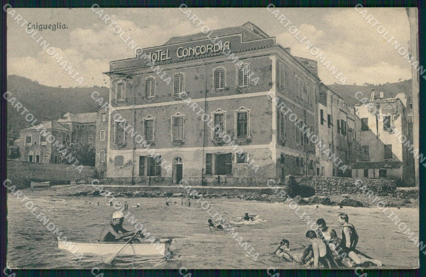 Savona Laigueglia Hotel Concordia Barca cartolina VK4217 – fronte