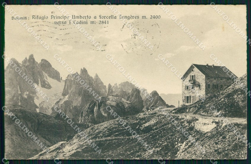 Belluno Auronzo Rifugio Principe Umberto Forcella Longeres cartolina VK4226 – fronte