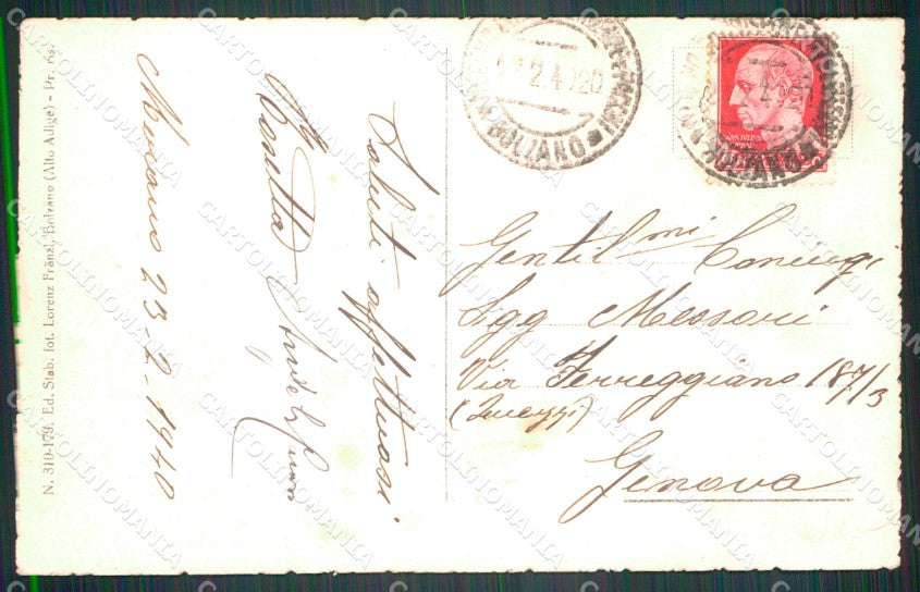 Bolzano Merano Via Principe Umberto Tram cartolina VK4228 – retro