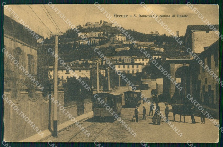 Firenze città San Domenico Fiesole Tram cartolina VK4239 – fronte
