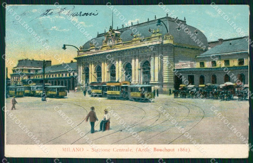 Milano città Stazione Centrale Tram cartolina VK4249 – fronte