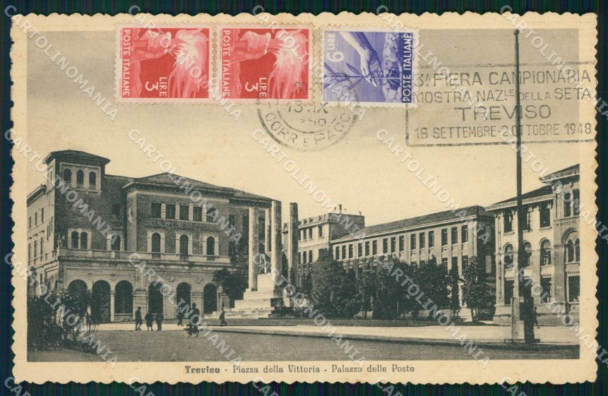 Treviso città Piazza della Vittoria Poste cartolina VK4262 – fronte