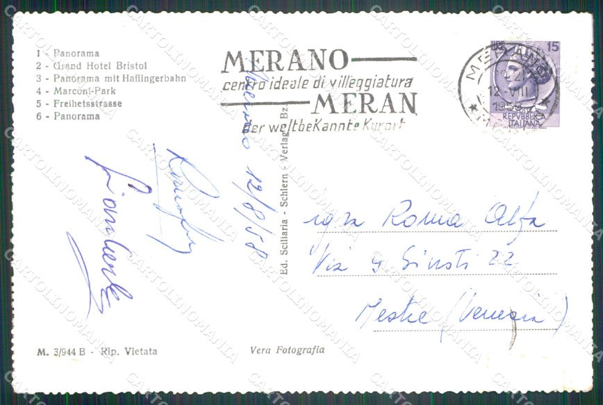 Bolzano Merano Saluti da Foto cartolina VK4266 – retro