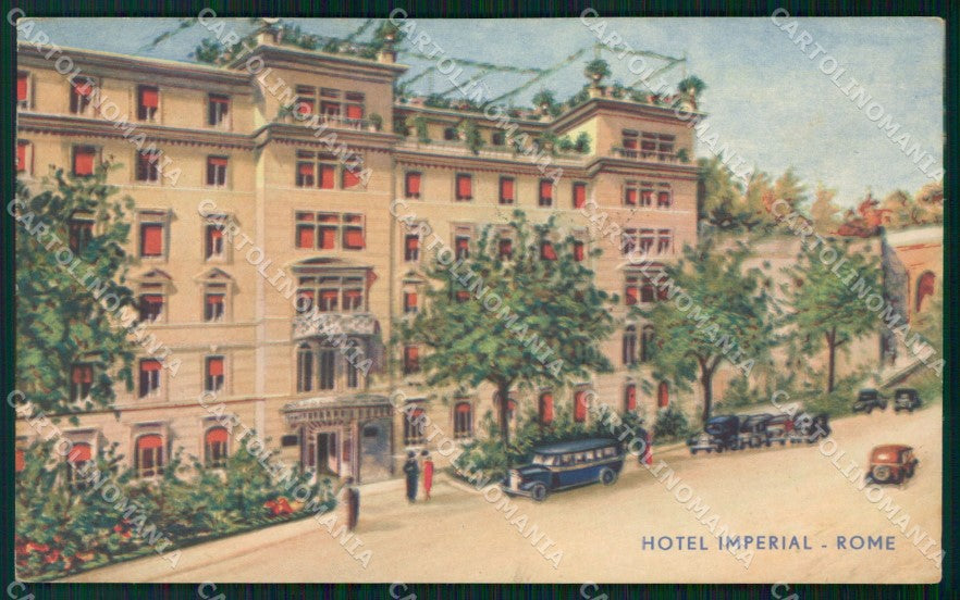 Roma città Hotel Imperial Corriera Auto cartolina VK4268 – fronte