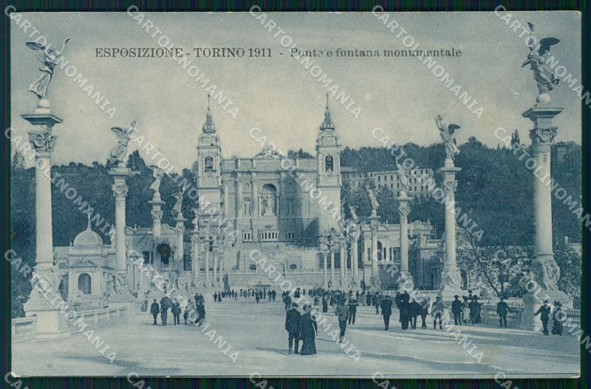 Torino città Esposizione 1911 Ponte e Fontana Monumentale cartolina VK4276 – fronte
