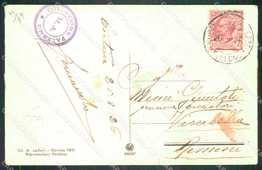 Belluno Cortina d'Ampezzo cartolina VK4295 – retro