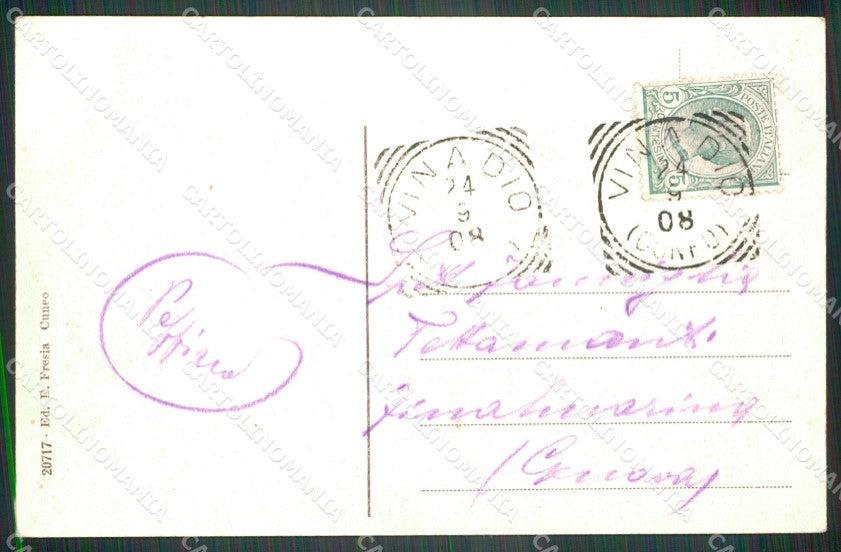 Cuneo Vinadio Valle Stura Panorama cartolina VK4322 – retro