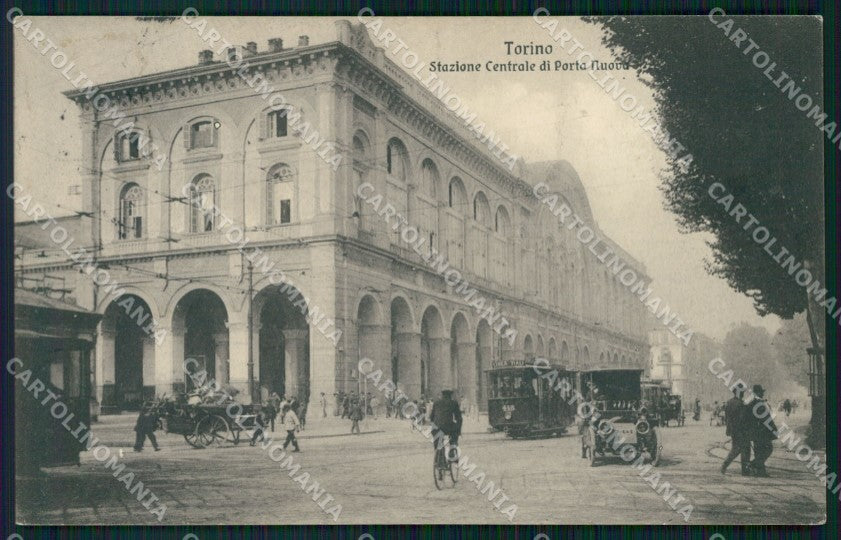 Torino città Stazione Centrale Porta Nuova Tram Auto cartolina VK4329 – fronte