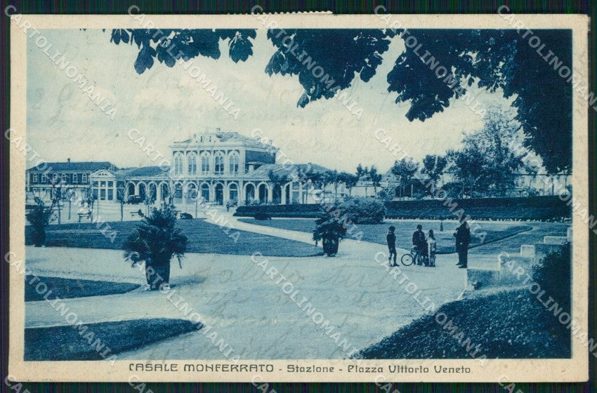 Alessandria Casale Monferrato Stazione Piazza Vittorio Emanuele cartolina VK4341 – fronte