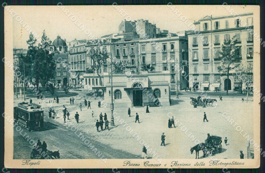 Napoli città Stazine Metropolitana Tram Carrozza cartolina VK4342 – fronte