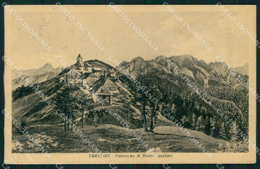 Udine Tarvisio Monte Luschari RIPARATA cartolina VK4343 – fronte
