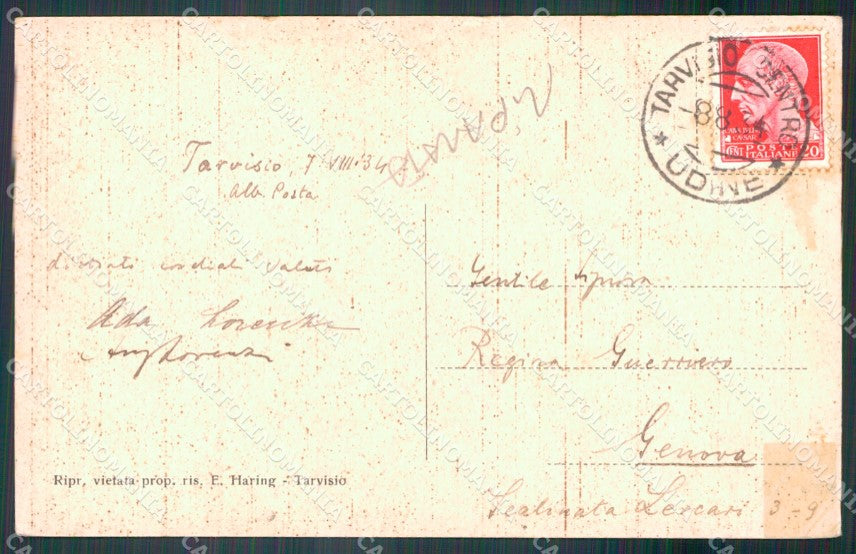 Udine Tarvisio Monte Luschari RIPARATA cartolina VK4343 – retro