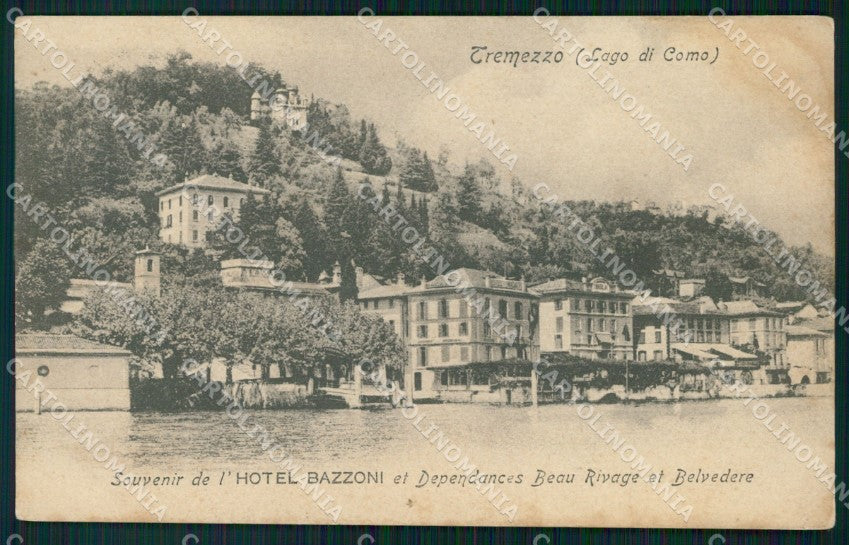 Como Lago di Tremezzo Hotel Bazzoni cartolina VK4353 – fronte