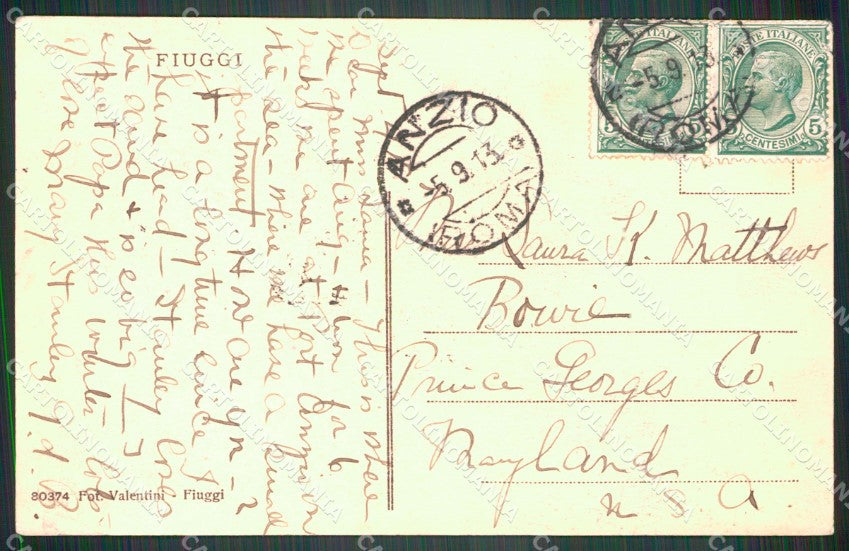 Frosinone Fiuggi cartolina VK4354 – retro