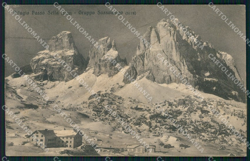 Trento Rifugio Passo Sella Gruppo Sassolungo cartolina VK4377 – fronte