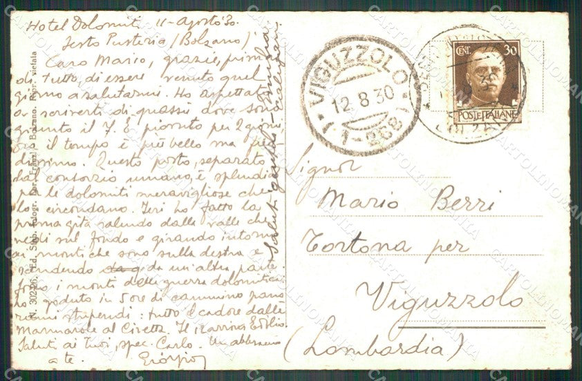 Bolzano Sesto Dolomiti di Val Fiscalina cartolina VK4378 – retro