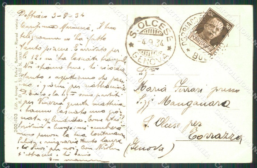 Bolzano Dobbiaco Dolomiti Ampezzane cartolina VK4383 – retro