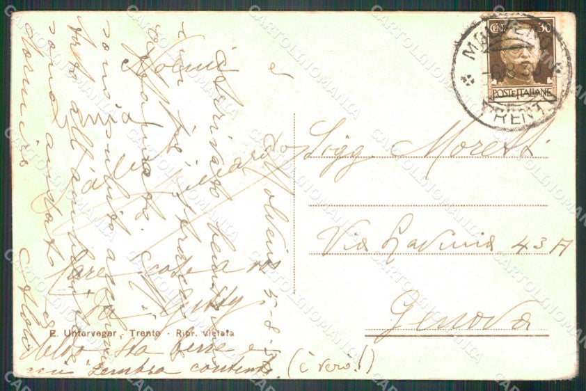 Trento San Lorenzo in Banale Rifugio Pedrotti La Tosa cartolina VK4388 – retro